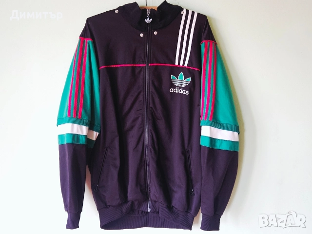Vintage Adidas track jacket горница анцунг band of the 3 stripes XL, снимка 4 - Спортни дрехи, екипи - 52703479