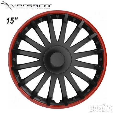 Versaco Slovakia Тасове за джанти 15'' Versaco Crystal RED Black Черни
