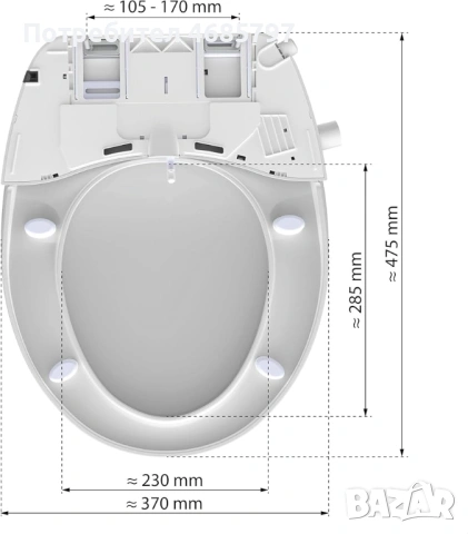 Дизайнерска тоалетна седалка с функция биде., снимка 2 - Други стоки за дома - 53206620