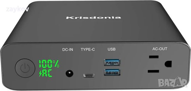 Преносимо зарядно за лаптоп Krisdonia с контакт за променлив ток  27000mAh 130W, снимка 4 - Друга електроника - 46601220