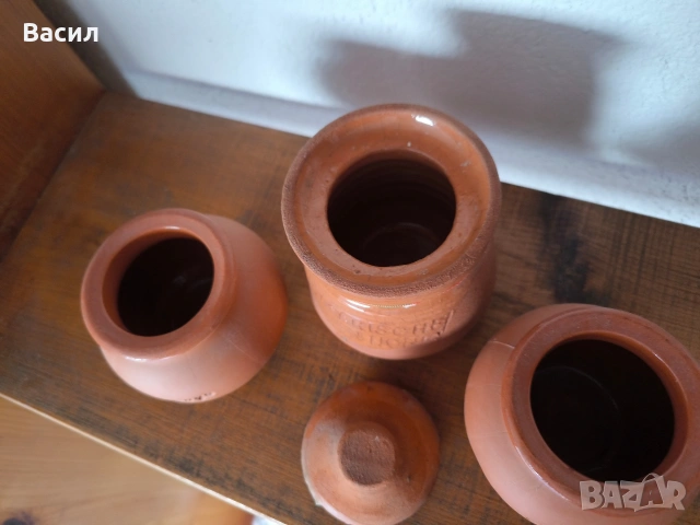 Традиционни битови гърненца за мед и кисело мляко (3 броя), снимка 7 - Декорация за дома - 53972206