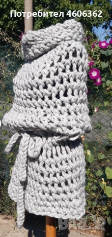 уникално ръчно изплетено пончо , снимка 3 - Жилетки - 51907639