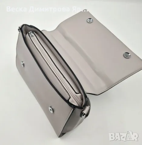 Стилна дамска чанта с капак и флорална бродерия, снимка 6 - Чанти - 50108701