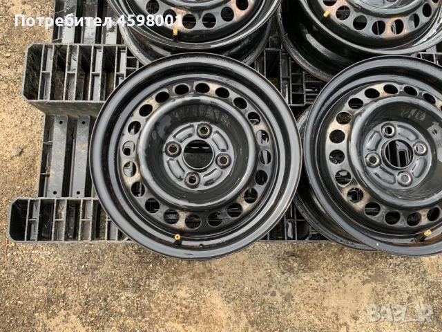 4бр.Оригинални железни джанти 14цола 4x100 за Honda Jazz,Mitsubishi Colt, снимка 8 - Гуми и джанти - 53037592