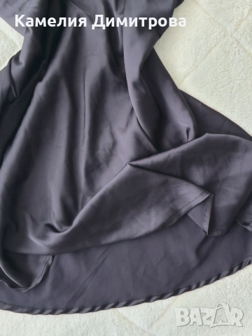 Елегантна черна рокля с тънки презрамки и ефектен гръб с пеперуда, снимка 3 - Рокли - 53285471