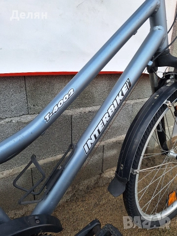 Велосипед INTERBIKE 26",алуминиева рамка,преден амортисьор,скорост 3×8,монтаж SHIMANO ACERA,фар, снимка 4 - Велосипеди - 53600242