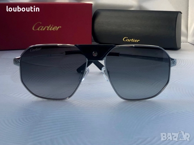 Cartier Мъжки слънчеви очила с кожа 3 цвята, снимка 9 - Слънчеви и диоптрични очила - 51749710