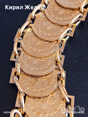 Златист колан тип Bindalli Kemeri с монети за сватби и специални поводи Турция 27109, снимка 4 - Колани - 51823559