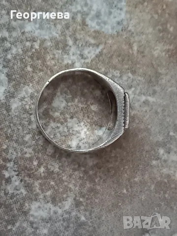 Сребърен мъжки пръстен, снимка 7 - Пръстени - 49893069