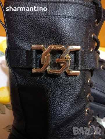 Guess Oriss N 37 Кубинки кожени, снимка 3 - Дамски боти - 53330742