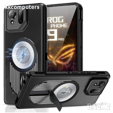Asus ROG Phone 9 / 9 Pro 5G Калъф с Алуминиева Стойка, Ароматерапия и Графеново Отвеждане на Топлина