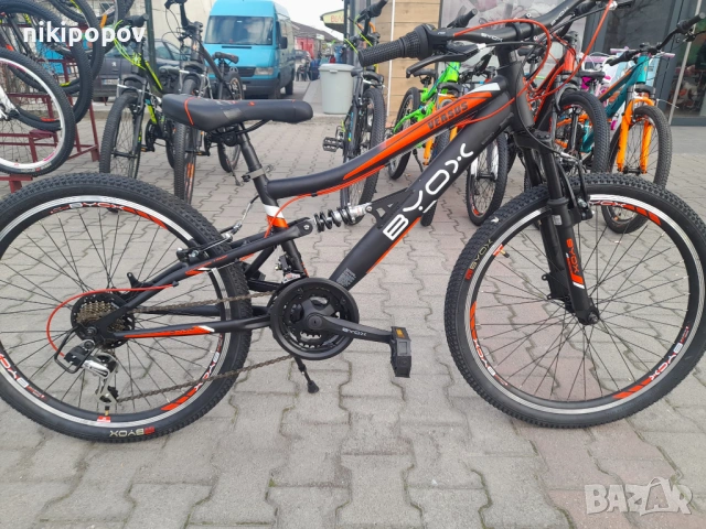 BYOX Велосипед 24" VERSUS черен.червен, снимка 2 - Велосипеди - 53848950