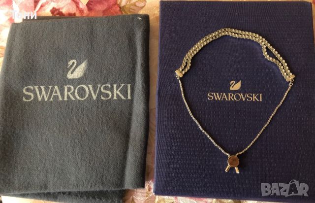 Комплект сребърна гривна и обеци Swarovski, снимка 6 - Бижутерийни комплекти - 45849331