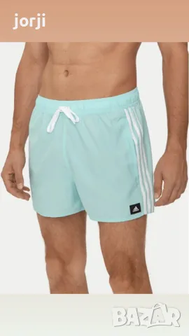 Adidas Спортни шорти 3-Stripes CLX IS2056 Електриков Regular Fit, снимка 1 - Спортни дрехи, екипи - 48825890