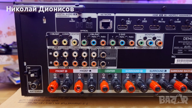 Denon AVR x2400H 7.2 канален 4K Аудио-видео ресивър с Dolby Atmos, снимка 5 - Ресийвъри, усилватели, смесителни пултове - 52930177