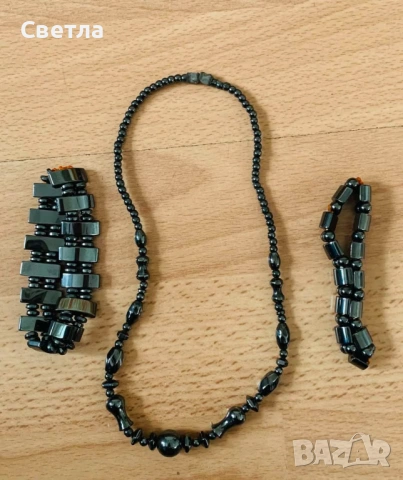 Бижута-колие слонова кост;комплекти от истински балтийски кехлибар,от Малахит и Хематитови-Магнитни, снимка 6 - Бижутерийни комплекти - 53164574