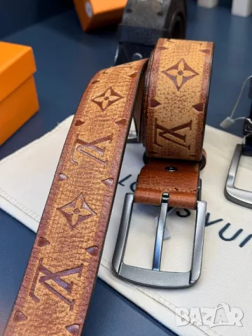 колани от естествена кожа louis vuitton в кутия , снимка 5 - Колани - 49556560