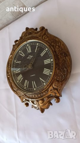 Стар полски стенен часовник - METRON - 1970г., снимка 2 - Антикварни и старинни предмети - 51336420