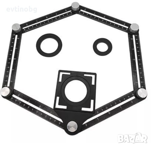 Измервателен инструмент с шест ъгъла и шаблон, снимка 4 - Други инструменти - 54052818