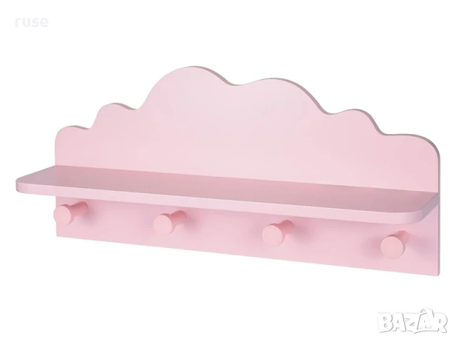 НОВИ! Детска закачалка с рафт 2в1 бял син розов, снимка 8 - Други - 50844703