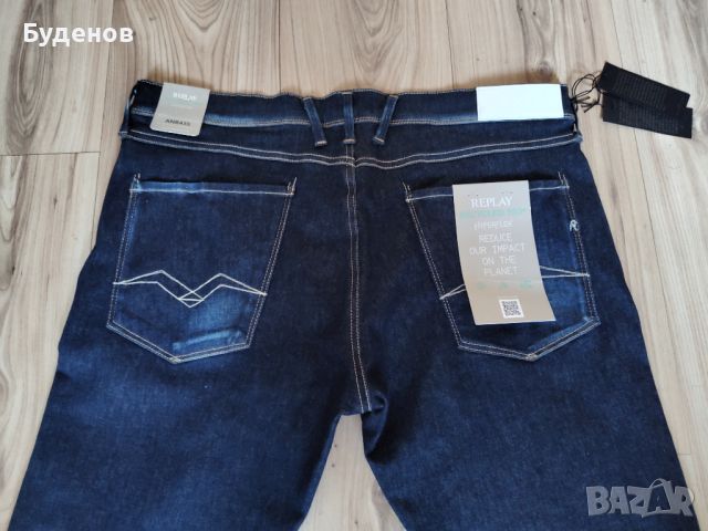 дънки REPLAY Anbass Slim Jeans - W38/36L, снимка 9 - Дънки - 46631496