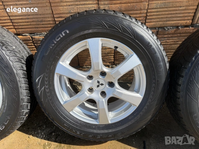 Оригинални алуминиеви джанти с зимни гуми за Mitsubishi Outlander Lancer ASX 5x114,3 16 цола , снимка 4 - Гуми и джанти - 53817227