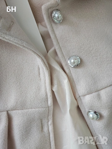 Палто с колан за момиче 12-18 месеца , снимка 4 - Детски якета и елеци - 54040716