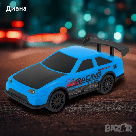 Дрифт кола с мащаб 1:22, LED светлини, батерия на колата: 3.7V 500mAh, време за каране 20 минути и д, снимка 3 - Коли, камиони, мотори, писти - 51997071