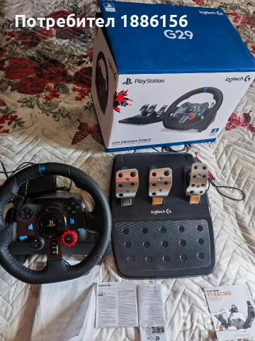 logitech g29 перфектен, снимка 3 - Други игри и конзоли - 53872166