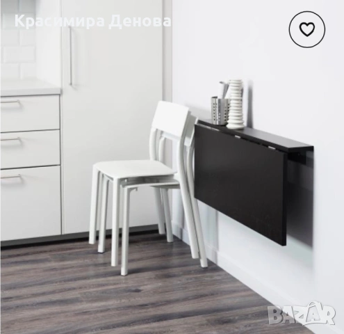Маса с падащ плот Икеа BJURSTA, снимка 2 - Маси - 53571731