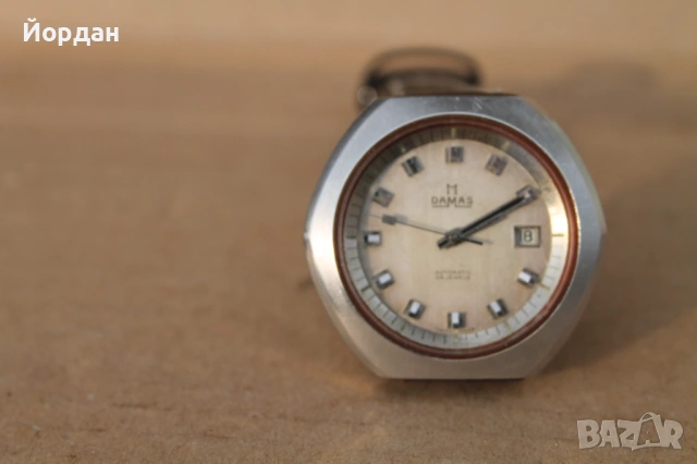 Швейцарски мъжки автоматичен часовник ''Damas'' /25 камъка/, снимка 2 - Мъжки - 54056868