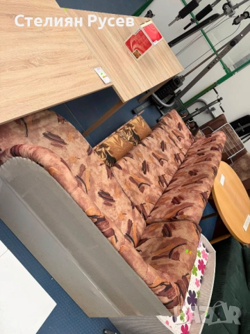 2203   ъглов  разтегателен диван 270/150 см -цена 125 евро или 244.48 лв    д+  - с издърпваща се ча, снимка 2 - Дивани и мека мебел - 53948908