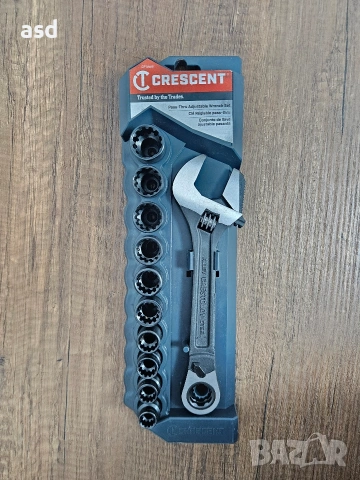 Комплект Регулируем ключ и вложки 3 в 1 / CRESCENT CPTAW8 / 