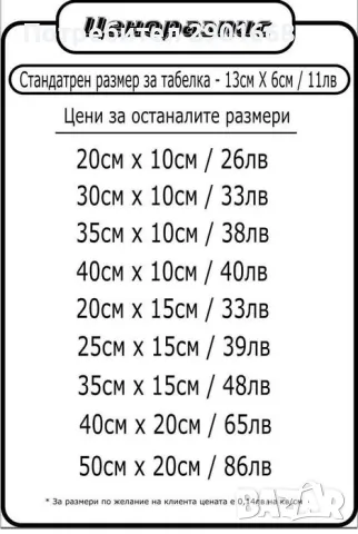 Лазерно Гравирани Табелки от ABS Пластмаса, снимка 2 - Декорация за дома - 47448169