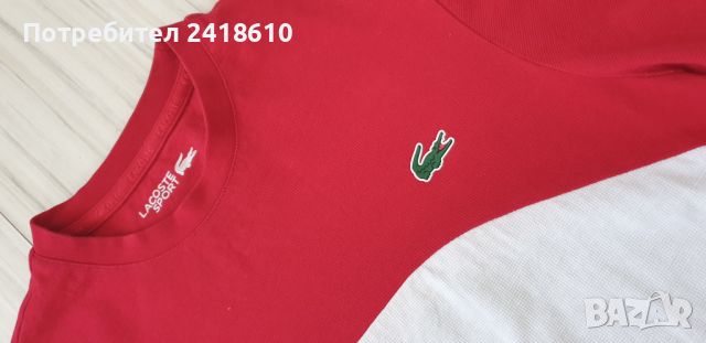 Lacoste Sport Pique Cotton Mens Size S ОРИГИНАЛ! Мъжка Тениска!, снимка 10 - Тениски - 46279601