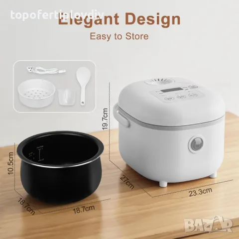 Уред за готвене на ориз Bear 6 Multifunctional 3.5 Cups,Гаранция, снимка 1 - Мултикукъри - 47212412