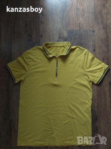 armani exchange Slim Fit Polo T-shirt - страхотна мъжка тениска М, снимка 4 - Тениски - 46263289