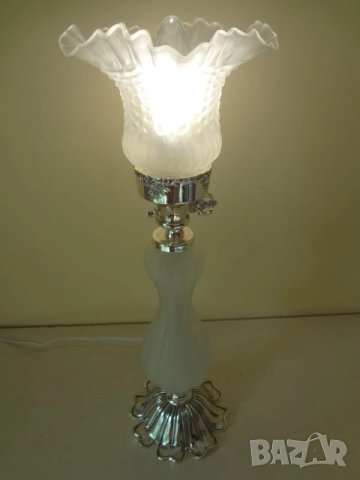 Гръцка лампа от метал и стъкло, снимка 8 - Настолни лампи - 51084982