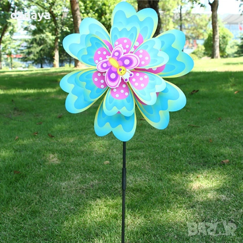 6476 Цветна градинска вятърна въртележка, 70 см