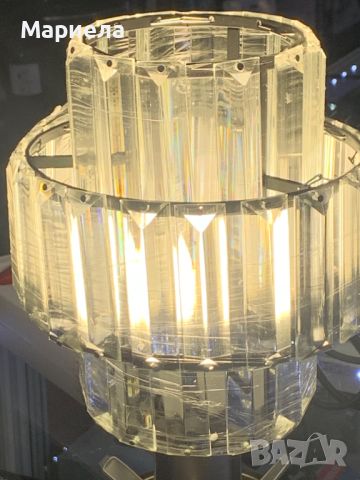 Модерна таванна лампа / LED Таванна лампа 9К Пластмасови Кристали, снимка 6 - Лед осветление - 45635782