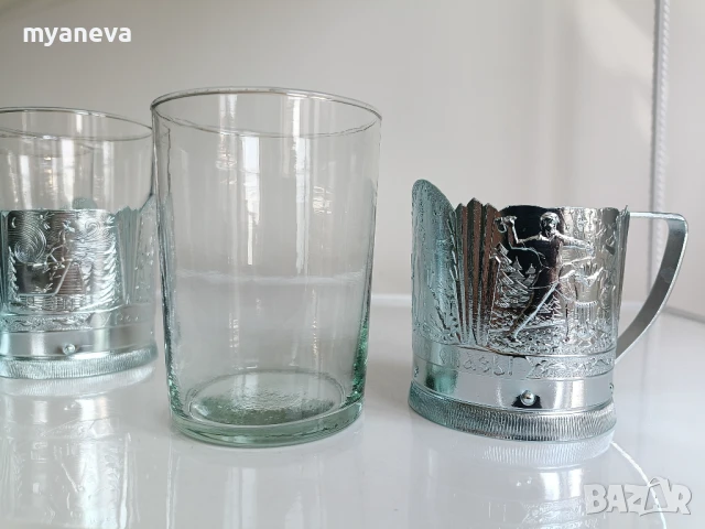 Руски стакани , подстакани ,ювелирна изработка. , снимка 7 - Чаши - 50549046