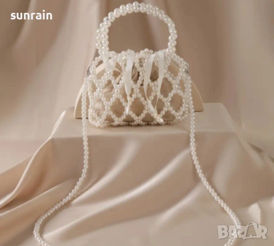 красива естетична чанта с перли, снимка 2 - Чанти - 52816029