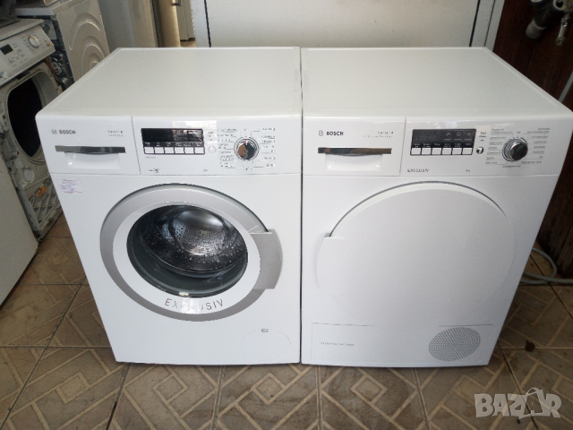 Комплект пералня и сушилня Бош Bosch Serie 4.   8 кг.   2 години гаранция!, снимка 3 - Перални - 45031749