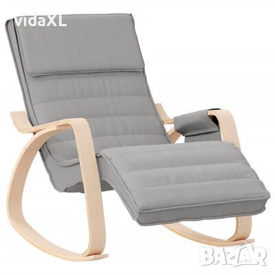 vidaXL Люлеещ стол, светлосив, текстил(SKU:351074, снимка 1 - Столове - 45276348
