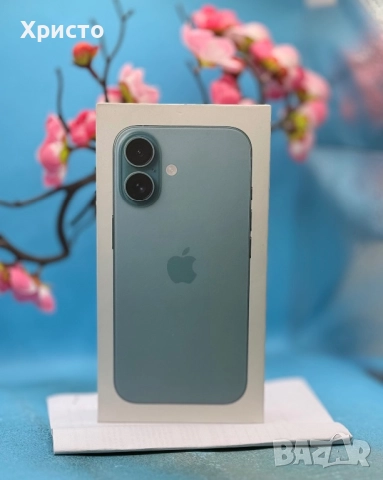 НОВ!!! Apple iPhone 16, 128GB, 5G, Teal + подарък оригинален адаптер Apple, снимка 3 - Apple iPhone - 52770532