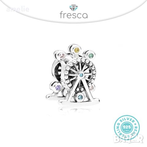 Талисман Fresca по модел тип Пандора 925 Pandora  Ferris Wheel. Колекция Amélie, снимка 1 - Гривни - 30490341