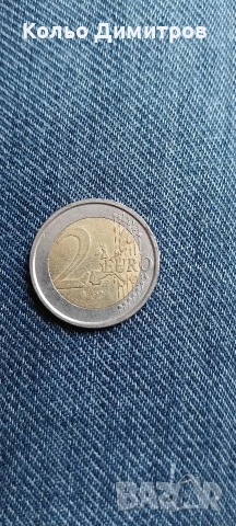 италианска монета от 2 евро 2002 година , снимка 2 - Нумизматика и бонистика - 54092509