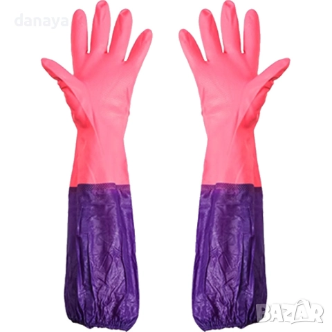 Домакински дълги ръкавици за почистване, снимка 5 - Мопове, кофи, четки и метли - 52676295