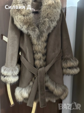 Ново палто алкантра и лисица