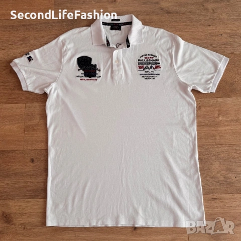 Поло тениска Paul & Shark Yachting Newport Boston мъжка размер L KNS F-24 бяла